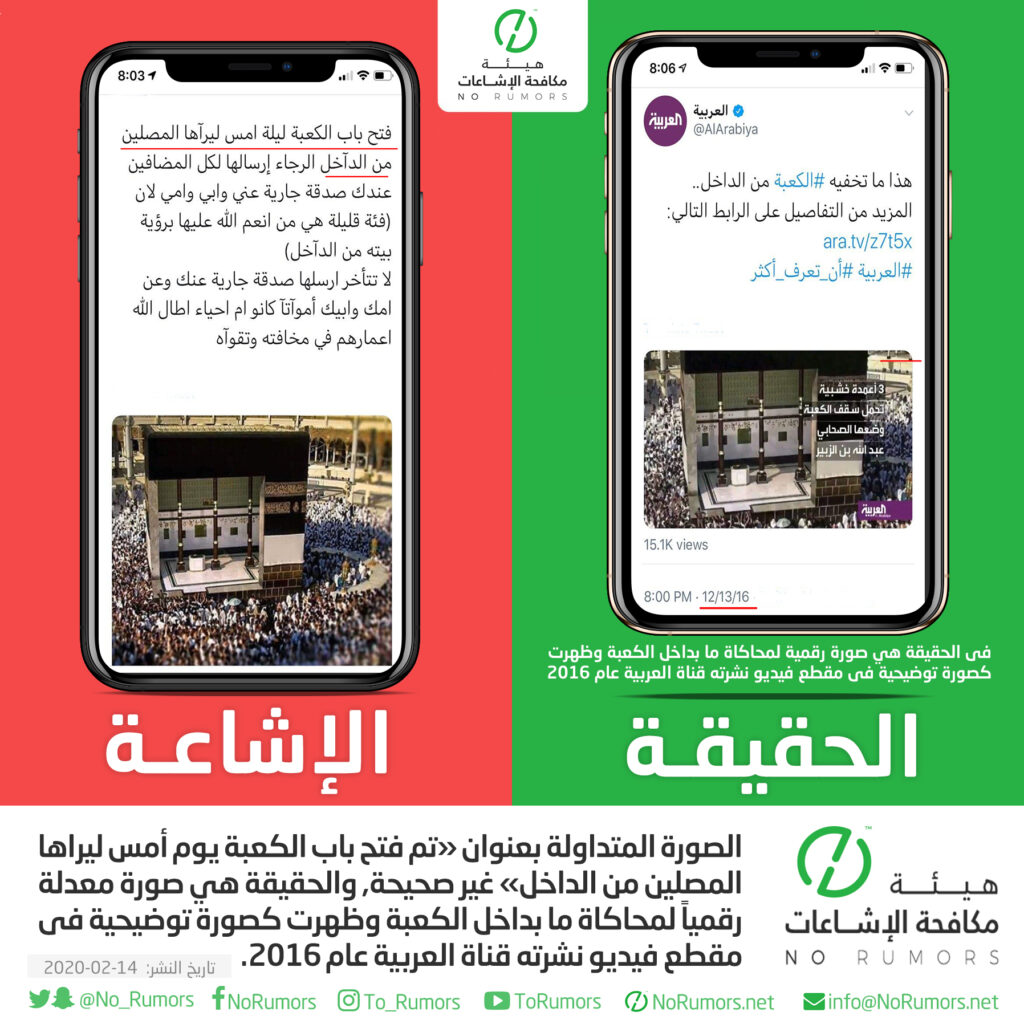 حقيقة فتح باب الكعبة للمصلين ليشاهدوا ما بداخلها